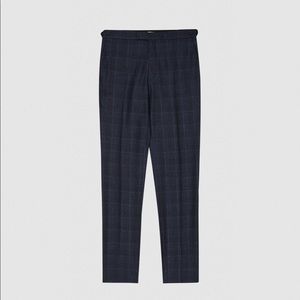 Reiss London indigo checkered dress pants